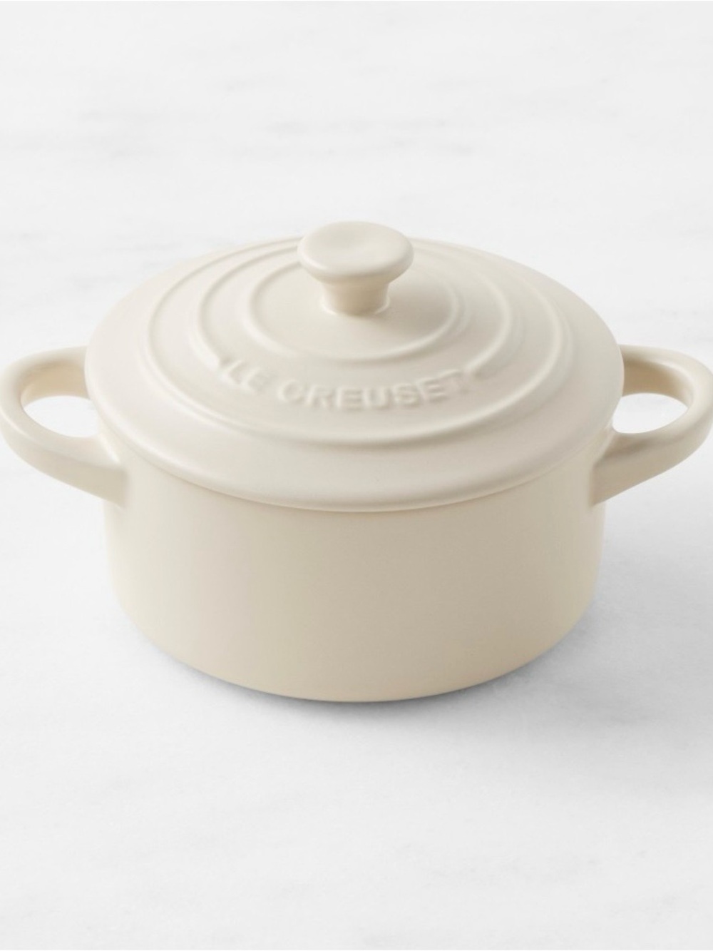 Le Creuset Ivory Enameled Cast Iron Mini Cocotte